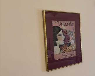 Framed Delineator Art Deco magazine cover print