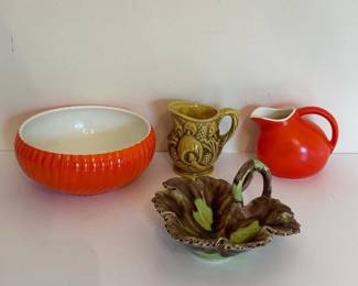 236 assortedvintagepotterybowlsandpitch
