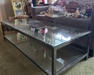 215 glassandchromemoderncoffeetable