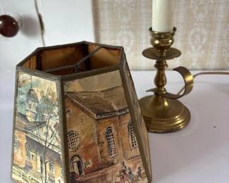 173 vintagebrasselectriccandlesticklamp
