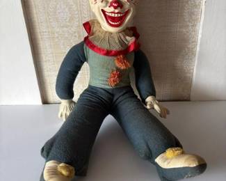 022 vintageclowndollwithpaintedplastic