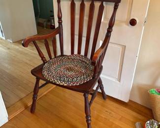 220 windsorstylewoodenarmchair