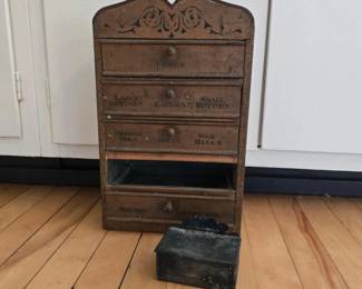 187 antiquemetalpartsorganizercabinetwi