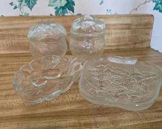 195 pairoffrostedglassappleformcovered