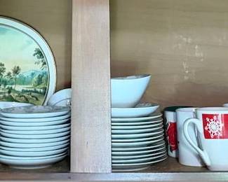Noritake Ivory China Sheffield 7272 Dinnerware Set w/ Plates, Bowls, Cups & Additional Random Dishes