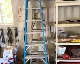 Werner 8' Fiberglass Step Ladder - 250 lb Capacity - Model FS108