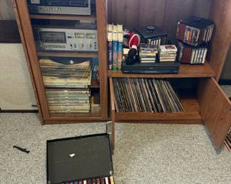 Large Vintage Stereo & Music Collection - Pioneer, Hitachi, Vinyl Records, Cassettes & Speakers