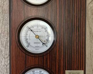 Vintage Springfield Weather Station Thermometer Barometer Hygrometer with Weather Radio