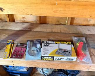 Central Pneumatic 1/8" Air Micro Die Grinder with Workshop Tool & Accessory Lot