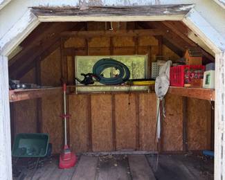 Shed Contents Lot - Tools, Yard Equipment, Safe, Hardware & More