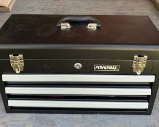 Performax 3-Drawer Metal Tool Chest Loaded with Assorted Hand Tools, Wrenches & Hardware