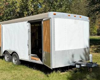 16' x 8' Tandem Axle Enclosed Cargo Trailer -6' Tall with Ramp & Accessories