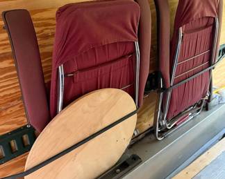 Pair of Padded Folding Zero Gravity Lounge Chairs Burgundy with Metal Frames
