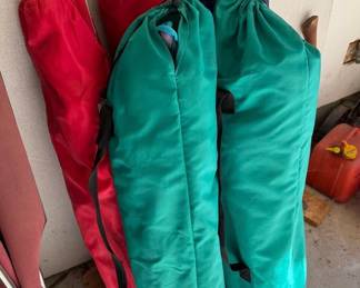 Lot of 5 Folding Camping Chairs with Carrying Bags - Assorted Colors
