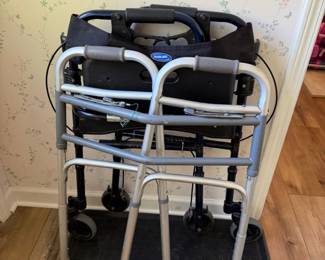 Invacare Rollator Walker & Two Folding Aluminum Walkers 3 Piece Mobility Lot