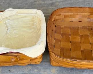 Heritage Mint Ltd. Canadian Maple Woven Wood Basket Pair with Liner