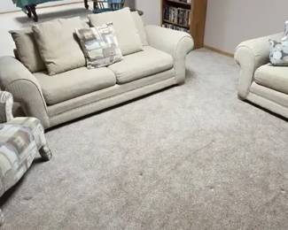 3Piece Living Room Set  Sofa, Loveseat  Upholstered Accen