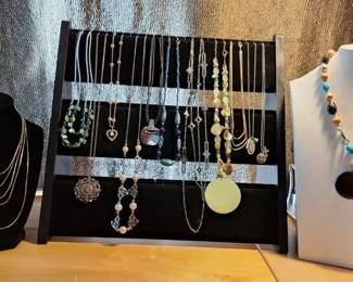Necklace Collection  SilverTone, Beaded  Statement Pendan