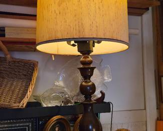 HUGE Mid-Century Lamp in Original condition  Almost 5’ tall