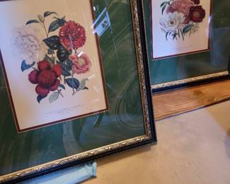 Marble Matting Framed Botanicals