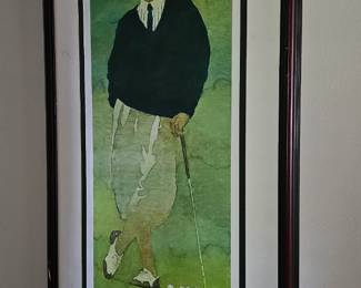 vintage golfer art