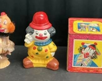 Clown Jack in the Box, Piggy Bank Musical Figurine More