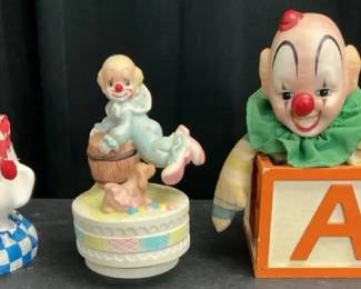 Clown Coin Bank 2 Music Boxes
