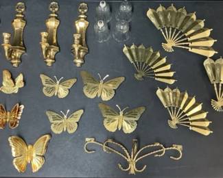 Brass Gold Toned Wall Decor