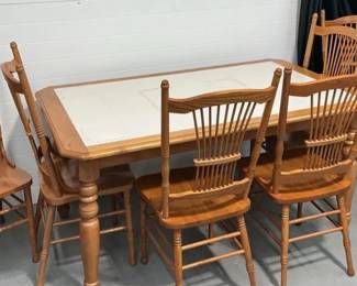 Oak Table with 6 Chairs