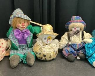Clown Pin Cushion, Marionette Dolls