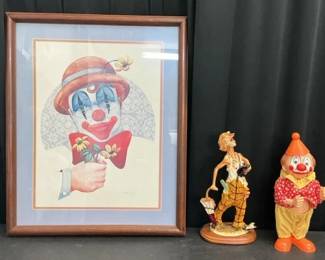 Clown Figurine, Coin Bank Framed Print