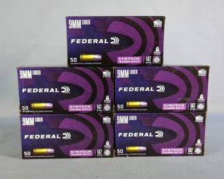 Federal 9mm Luger Ammo, Approx Qty 250 Rds