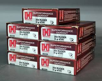 Hornady .204 Ruger Ammo, Approx Qty 140 Rds