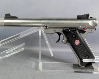 Ruger Mark IV Target .22 LR Pistol SN# 500758388, Manual, In Original Hard Case 