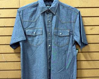 Key Blue Chambray Short Sleeve Work Shirt, Sizes M-2XL, Total Approx Qty 11