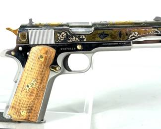 Colt Government Model Colt .45 Auto Pistol SN# GV070619, Daniel Boone Lost State Of Transylvania Commemorative No. 183/200, Extra Grips, Medallion, In Original Hard Case 