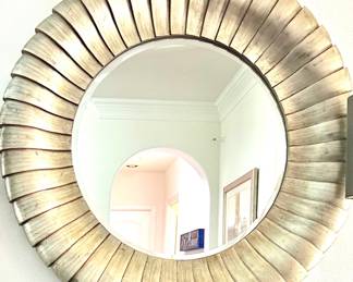 Christopher Guy Oversized Round Gilt Wood Mirror