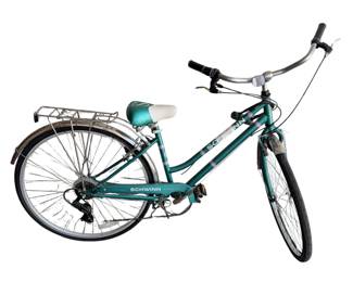Schwinn Women's Step-Through Hybrid Comfort Bike Rear Rack & Fenders