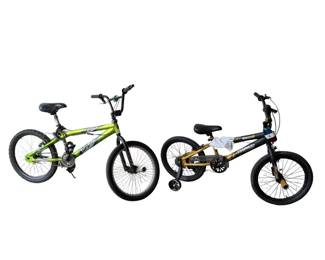 Hyper Lime Green Mountain Bike & Next Black BMX Bike