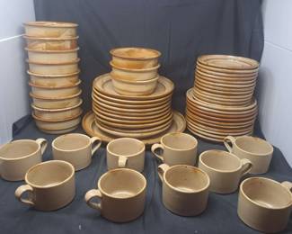 Large 55Piece Set Of Dansk Ceramic Tableware Incl. Plates, Bowls, Mugs, and a Serving Platter