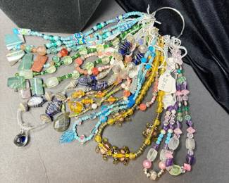9 Pieces of Costume Jewelry Items Crafted with a Large Assortment of Specialty Beads