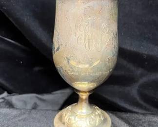 Towle Sterling Silver Goblet Monogrammed, 6 Tall