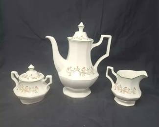 Vintage Johnson Brothers England Eternal Beau ThreePiece Coffee Tea Service