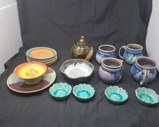 Large Assorted Collection of Studio Pottery Incl. Bowls, Plates, and Mugs, Many ArtistSigned