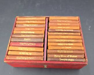 Miniature 24Volume Collection of William Shakespeare Plays, Housed in Fitted Presentation Slipcase