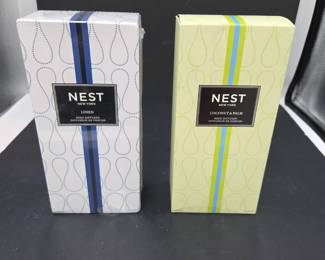 Two NEST Reed Diffusers in Original Packaging Linen, and Coconut and Palm Fragrances