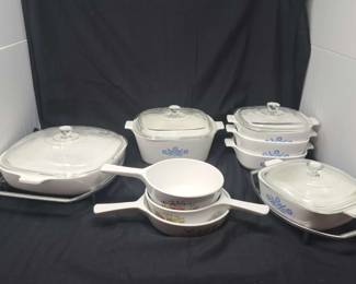 Vintage Corning Ware Assorted Cookware Lot Blue Cornflower Spice O Life Patterns