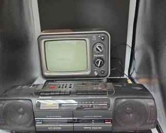 Electronics Bundle Panasonic Solid State Portable Television Set Stereo Radio Cassette Recorder