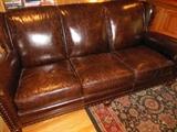 Wesley Hall Collection Espresso Leather Sofa