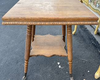 antique wooden parlor table